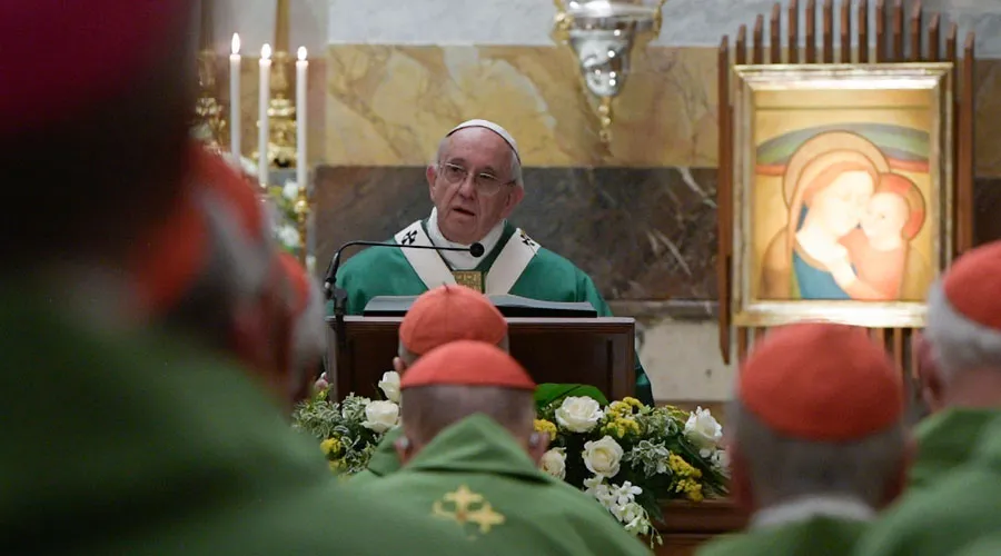 El Papa Francisco durante su homilía. Foto: L'Osservatore Romano
