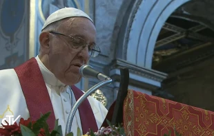 El Papa durante la homilu00eda. Foto: Captura Youtube 