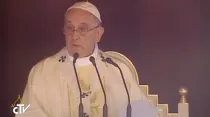 Papa Francisco durante la Misa de canonización de San José Vaz / Foto: Captura de Youtube