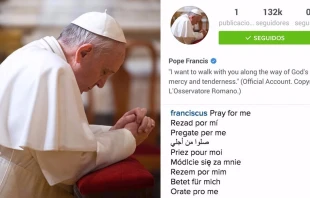 El Papa publicu00f3 la primera foto en su cuenta de Instagram 