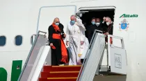 Papa Francisco llega a Irak. Créditos: Vatican Media