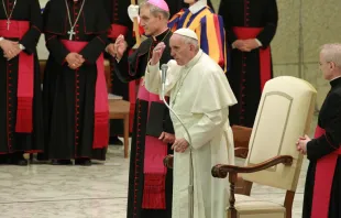 El Papa en la Audiencia General. Foto: Lucía Ballester / ACI Prensa 