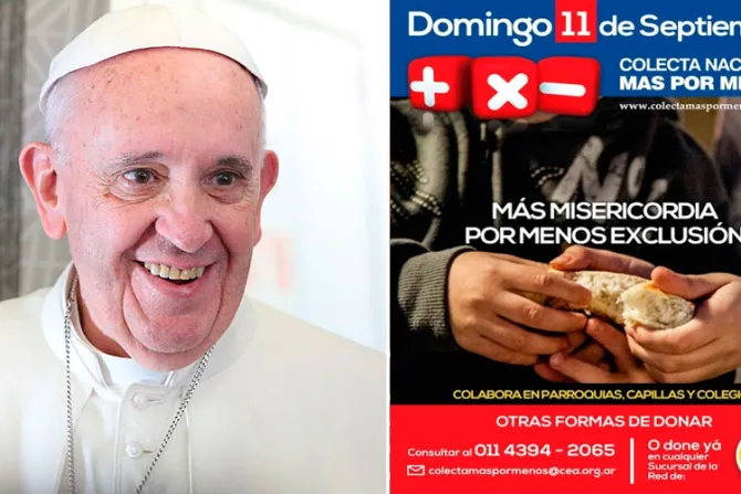 Papa Francisco anima a argentinos a participar en colecta Más por Menos