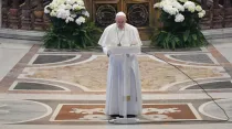El Papa Francisco durante el mensaje Urbi et Orbi. Foto: Vatican Media