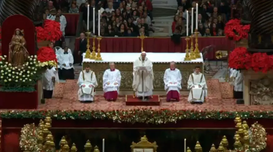 El Papa Francisco durante la Misa de Navidad - Foto: Captura de video (Vatican News)