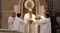 El Papa Francisco en la Misa con los obispos y sacerdotes de Filipinas / Foto: Alan Holdren (ACI Prensa)