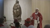 El Papa Francisco en la Misa de la Casa Santa Marta. Foto: Vatican Media / ACI
