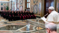 El Papa Francisco recibe a 74 a los obispos de los Territorios de Misiu00f3n en el Vaticano (2018) / Cru00e9dito: Vatican News
