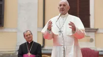 El Papa durante su discurso en Cesena. Foto: Captura Youtube