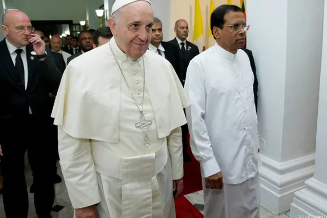 Papa Francisco se encuentra con el Presidente de Sri Lanka