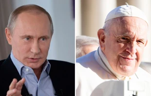 Vladimir Putin / Cru00e9dito: Flickr de Global Panorama (CC BY-SA 2.0). Papa Francisco / Daniel Ibau00f1ez, ACI Prensa. 