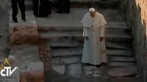 El Papa Francisco en el río Jordán / Foto: Youtube (CTV)