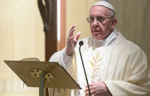 El Papa en Santa Marta. Foto: L'Osservatore Romano 