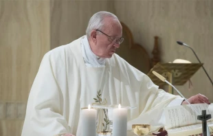 El Papa durante la Misa. Foto: L'Osservatore Romano 