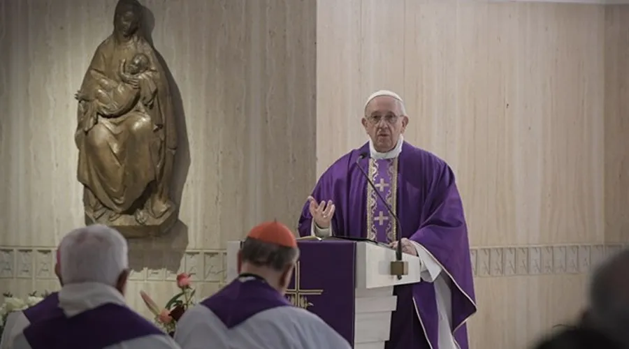 El Papa Francisco pronuncia su homilía. Foto: L'Osservatore Romano