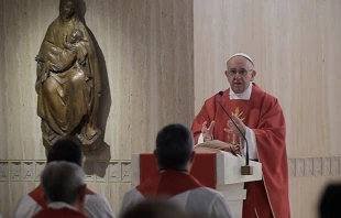 El Papa en la Misa. Foto: L'Osservatore Romano 