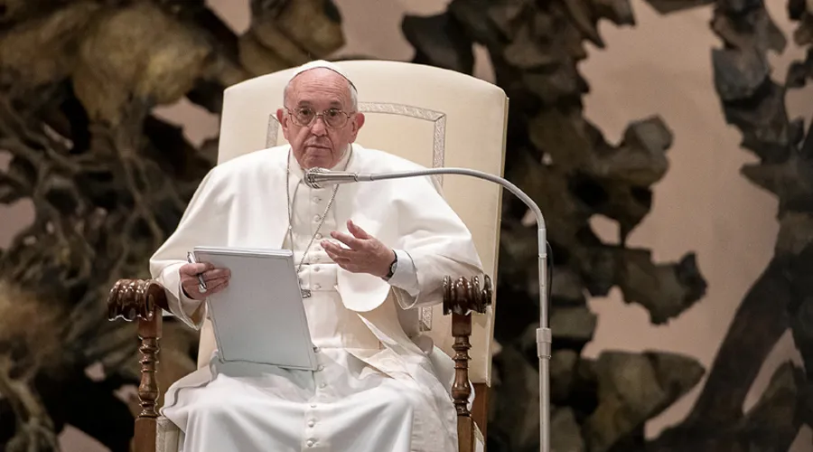 El Papa Francisco en el Aula Pablo VI del Vaticano. Foto: Vatican Media