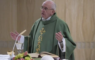 El Papa en la Misa. Foto: L'Osservatore Romano 