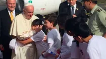 Momento en que el Papa Francisco llega a la ciudad chilena de Temuco / Foto: Captura de video