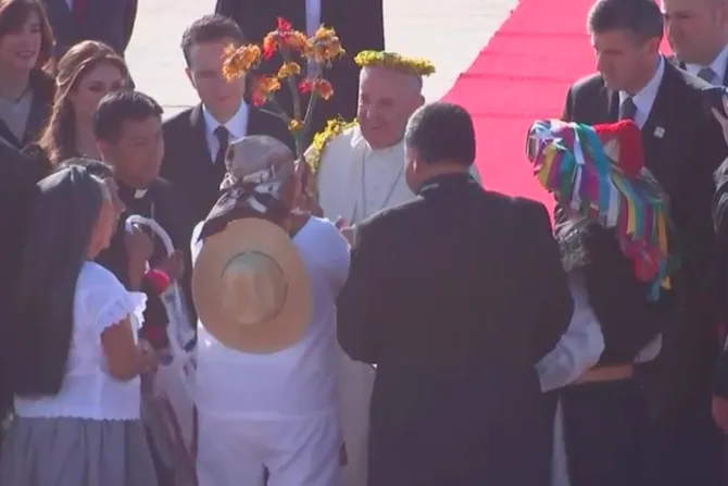 VIDEO: El Papa Francisco llegó a Chiapas, su tercer destino en México