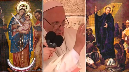El Papa en Cartagena: Virgen de Chiquinquiru00e1 y Pedro Claver invitan a servir a descartados