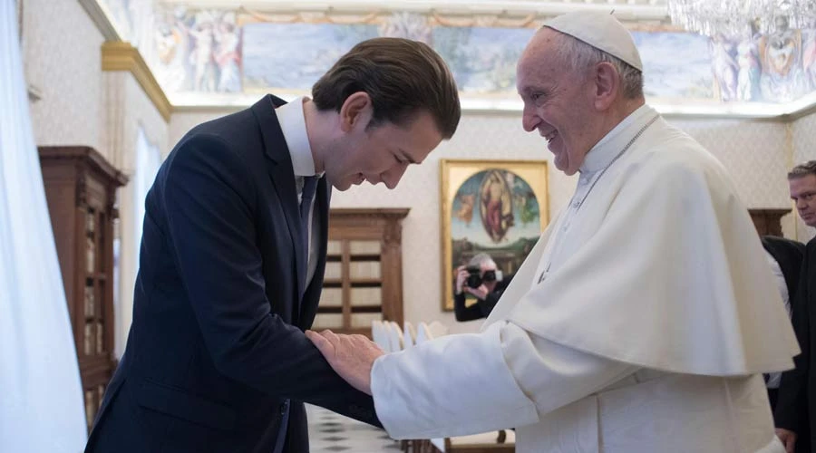 El Canciller de Austria y el Papa Francisco en la audiencia. Foto: Vatican Media?w=200&h=150