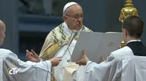 El Papa durante el Consistorio. Foto: Captura Youtube