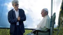 Un momento de la grabación del documental. Foto. Vatican Media
