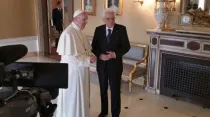 El Papa y el Presidente de Italia, Sergio Mattarella