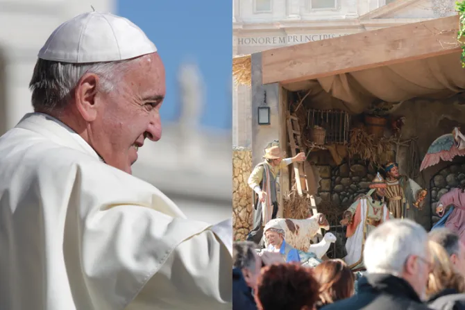 Papa Francisco: El Pesebre nos invita a hacer sitio a Dios en nuestra vida 