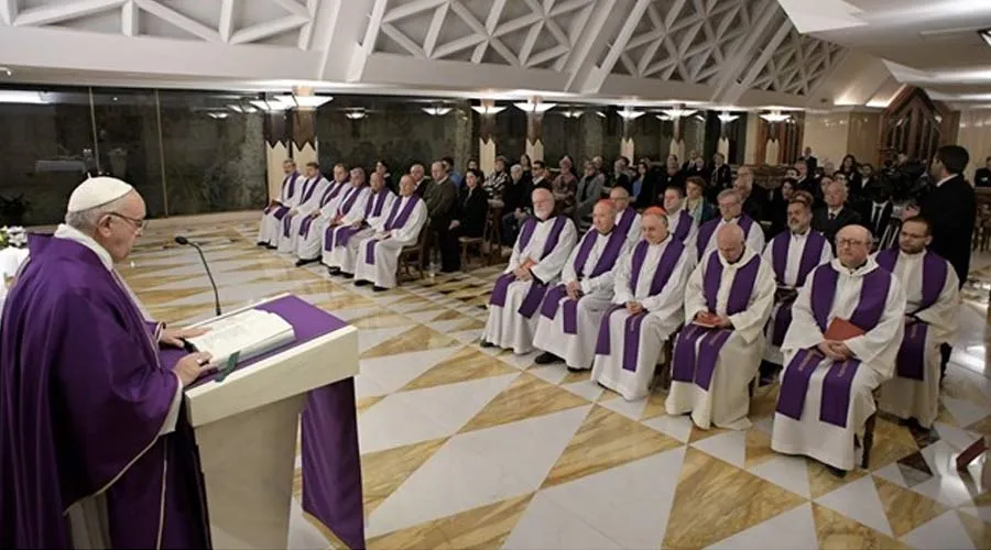 El Papa durante la homilía. Foto: L'Osservatore Romano