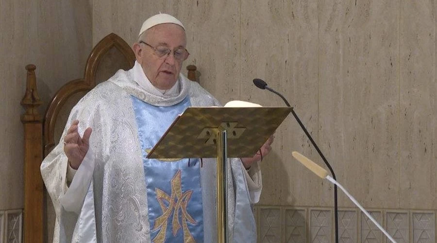 El Papa en Santa Marta. Foto: Vatican Media