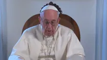 El Papa durante el videomensaje