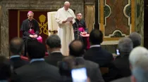 El Papa durante la audiencia. Foto: Vatican media