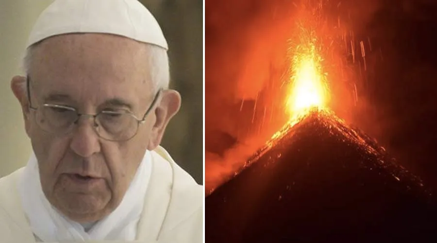 El Papa Francisco y el Volcán de Fuego