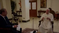 Papa Francisco en entrevista. Foto: Captura video ABC