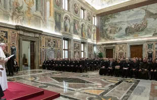 El Papa Francisco recibe a la Academia Alfonsiana. Foto: Vatican Media 