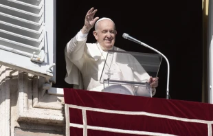 Papa Francisco en el rezo del u00c1ngelus. Foto: Vatican Media 