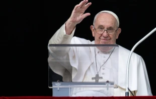 El Papa Francisco preside el u00c1ngelus. Cru00e9dito: Vatican Media 