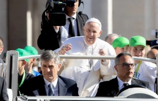 Papa Francisco en la Audiencia General de este miu00e9rcoles 8 de junio. Cru00e9dito: Daniel Ibu00e1u00f1ez/ACI Prensa 