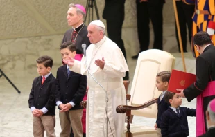 Papa Francisco durante encuentro con miembros del Camino Neocatecumenal / Foto: Daniel lbu00e1u00f1ez (ACI Prensa) 