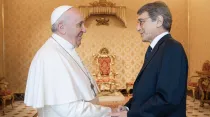 Papa Francisco con David Sassoli en 2021. Foto: Vatican Media
