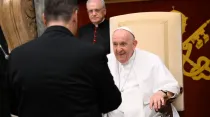 Audiencia del Papa Francisco con miembros de  Obras Misionales Pontificias. Crédito: Vatican Media