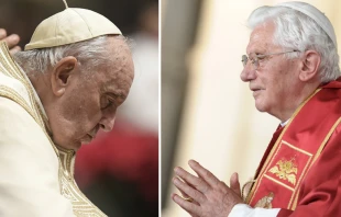 Papa Francisco. Benedicto XVI. Cru00e9dito: Vatican Media 