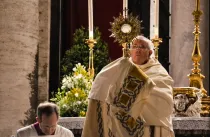 El Papa Francisco en la celebración del Corpus Christi hoy en el Vaticano (Foto: Daniel Ibáñez / ACI Prensa)