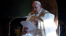 El Papa Francisco en la Misa de Cristo Rey en Asti. Crédito: Daniel Ibáñez/ACI Prensa