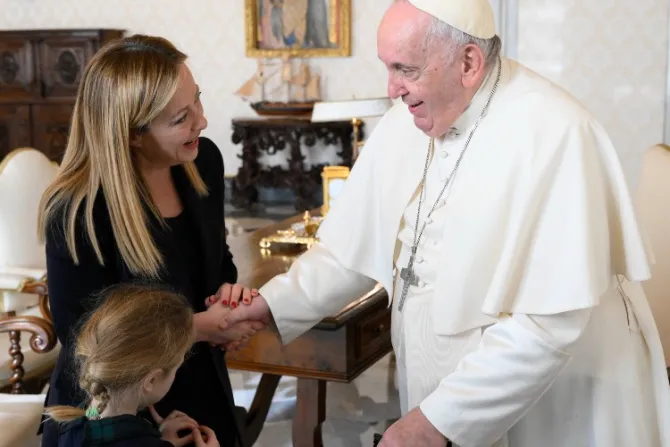 El Papa Francisco recibe en el Vaticano a Giorgia Meloni, Primera Ministra de Italia