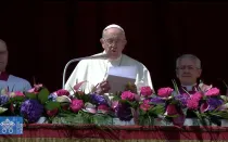Papa Francisco en el Mensaje de Pascua 2022. Foto: Captura video