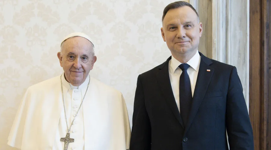 Papa Francisco con presidente de Polonia, Andrzej Duda. Foto: Vatican Media?w=200&h=150