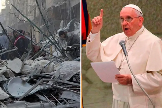 Papa condena bombardeos sobre Alepo: Tendrán que rendir cuentas a Dios